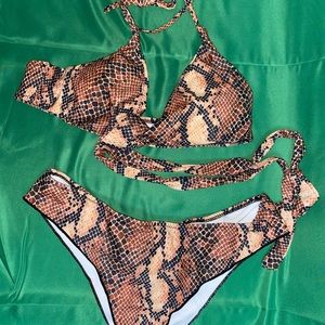 Snake print bikini